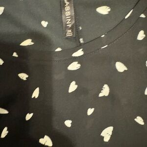 Massini Black Top with White dots